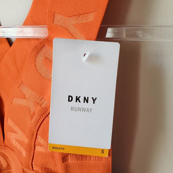 DKNY New York 2017 Runway Bralette S ASO Dua Lipa Blokecore Orange Streetwear - Picture 5 of 9